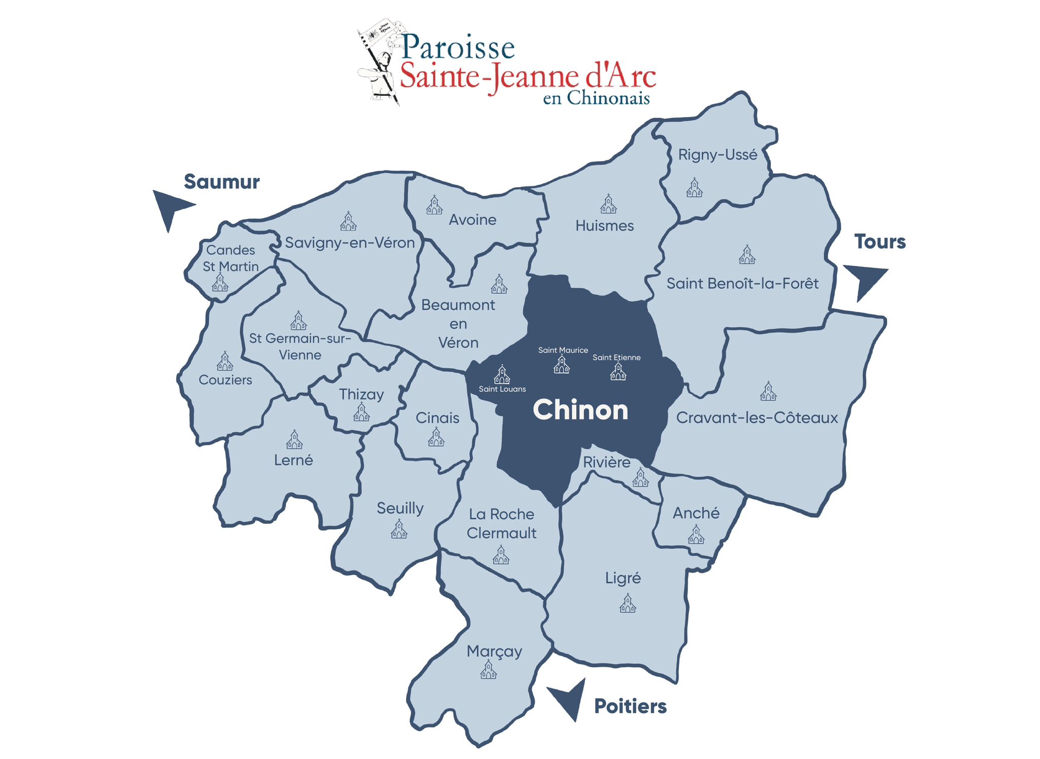 Carte Paroisses Chinon